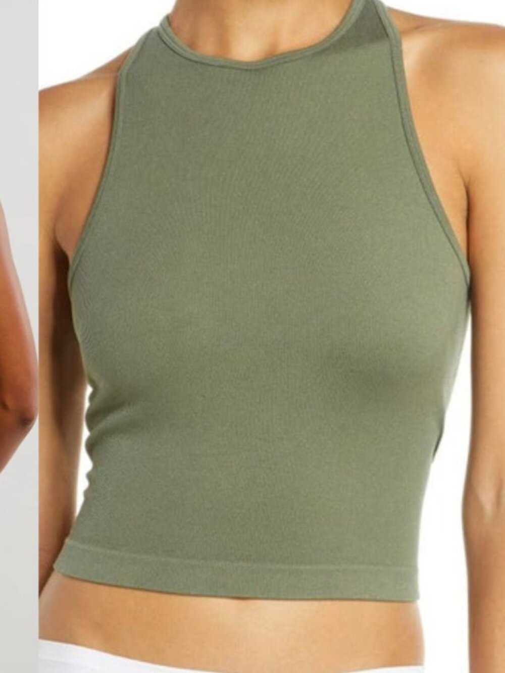 Free People Intimately - Hayley Racerback Brami Tank | Medium/Large | Army Green